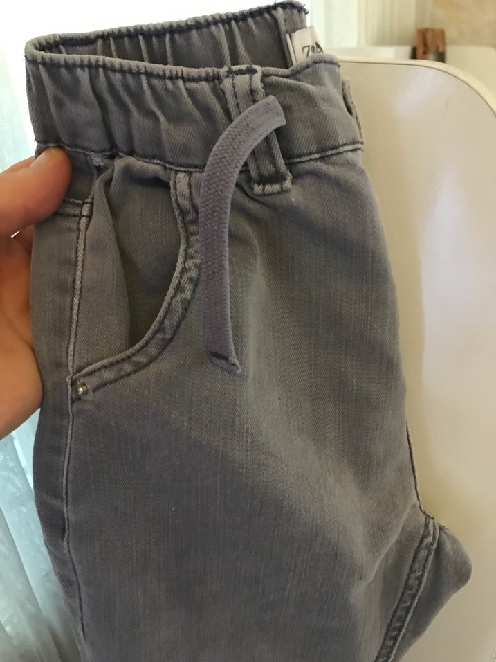 Gri Erkek Çocuk Bol Kesim Kot Pantolon - Görsel 2