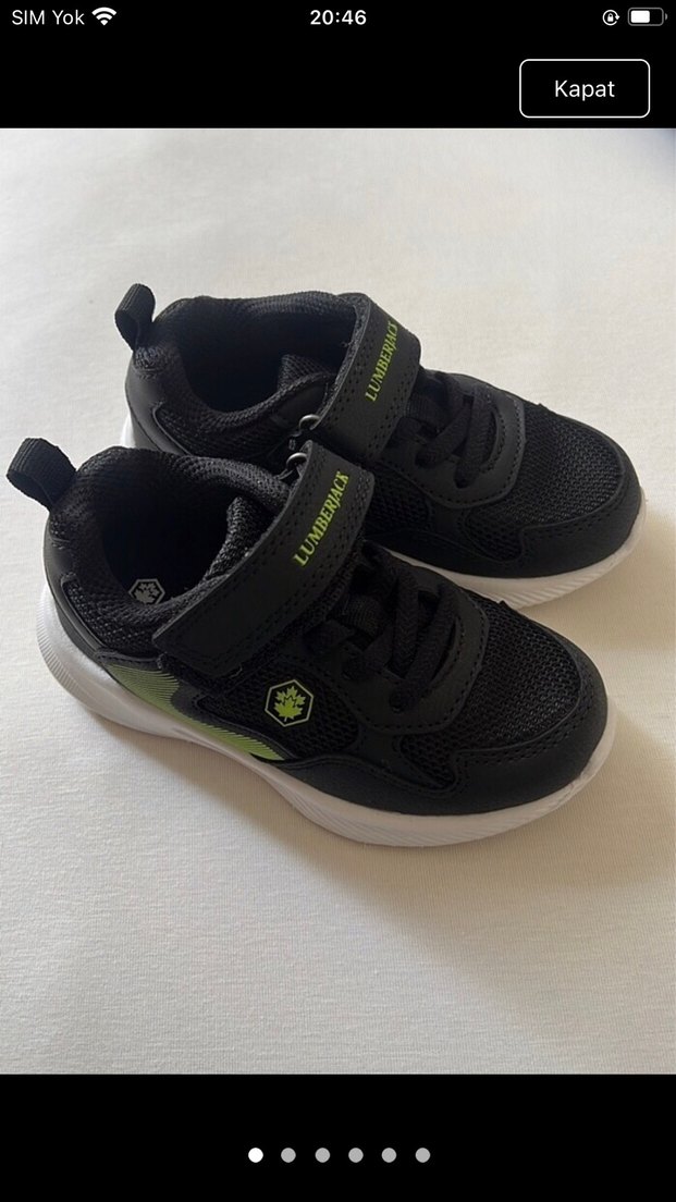 Erkek Çocuk Siyah Yeşil Sneaker - Görsel 2