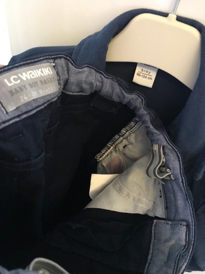 Erkek Çocuk Koyu Mavi Dar Kesim Denim Pantolon - Görsel 2