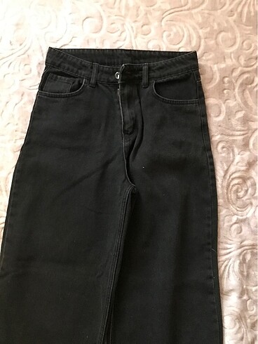 Siyah bol paça pantalon