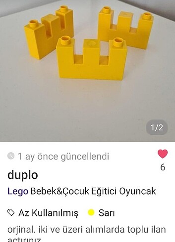 Duplo ürünler 