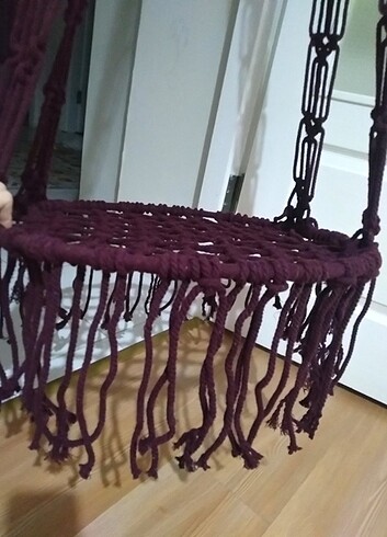 Beden Bordo makrome salıncak