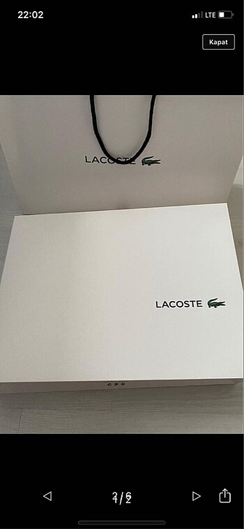 Lacoste hediye kutusu poşeti