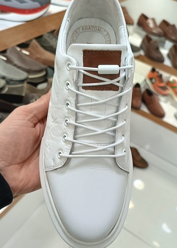 içi dışı %100 hakiki deri Beyaz Erkek Spor Ayakkabı