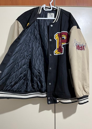 Düğmeli Baskılı erkek Bomber Ceket - Görsel 2