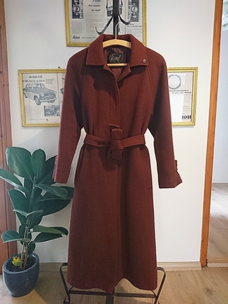 Maxi Boy Vintage Tarçın Rengi Palto 