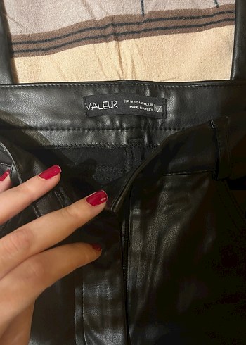 İspanyol paça siyah deri pantolon - Görsel 3