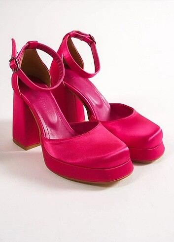 Saten platform ayakkabı - Görsel 3
