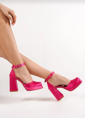 Saten platform ayakkabı - Görsel 4