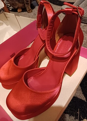 Saten platform ayakkabı - Görsel 2