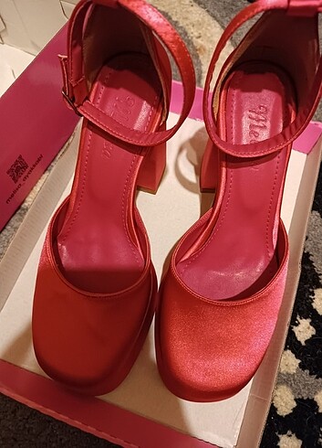 Saten platform ayakkabı - Görsel 6