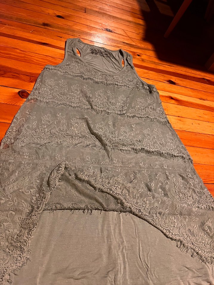 Yeşil dantelli elbise - Görsel 5