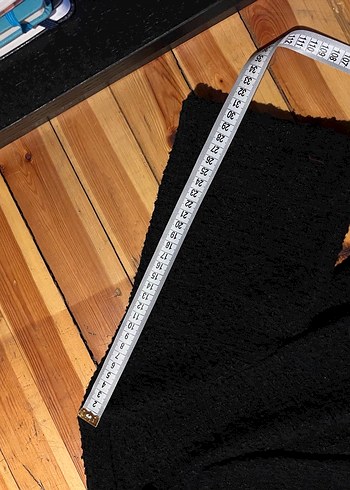 Düğmeli Siyah Tuvit Elbise - Görsel 6