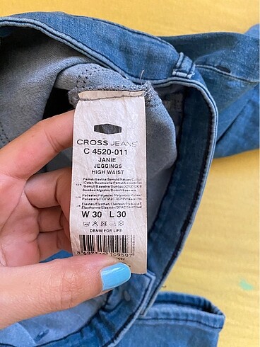 30 Beden mavi Renk Cross Jeans Yüksek Bel Pantolon
