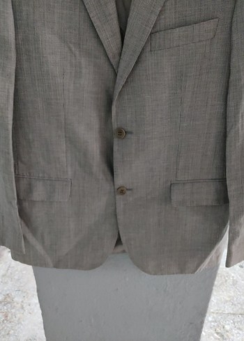 Bej Düğmeli Erkek Ceket - Görsel 2