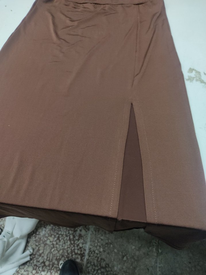 Drapeli Kahverengi etek kırıp takım - Görsel 3