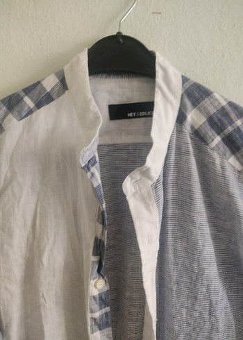 Erkek Ekoseli Keten Gömlek - Görsel 2