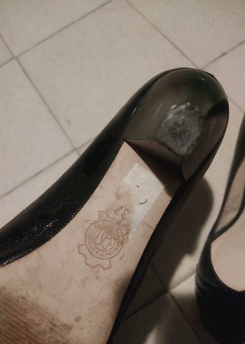 Siyah Yılan Desenli KadınTopuklu Stiletto - Görsel 3