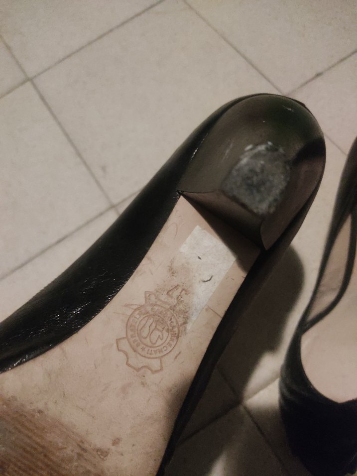 Siyah Yılan Desenli KadınTopuklu Stiletto - Görsel 3