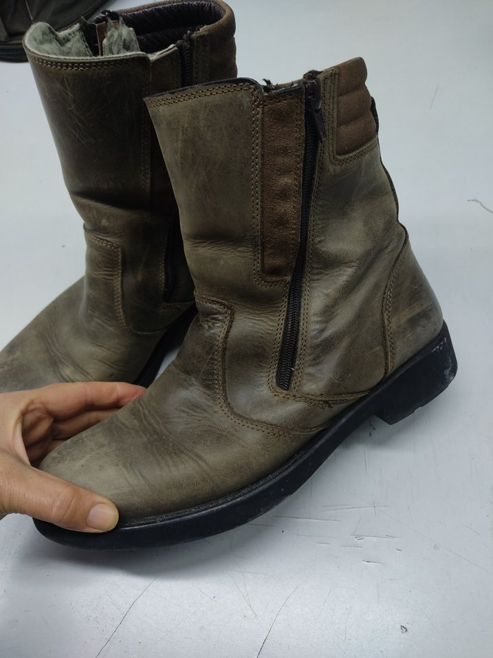 Kahverengi Deri Biker Botlar - Görsel 5