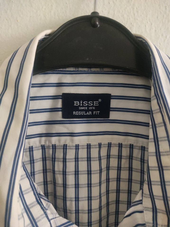 Gri Çizgili Pamuklu Erkek Gömlek - Görsel 3