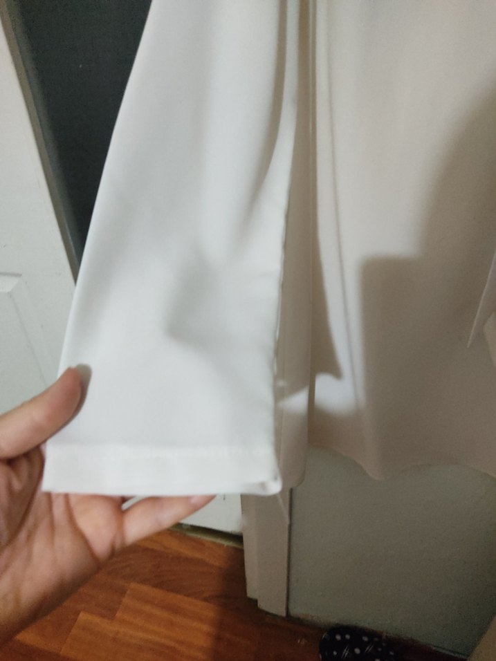 Uzun Kollu Beyaz Midi Kadın Gömlek - Görsel 3