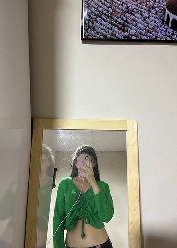 Trendyolmilla yeşil crop