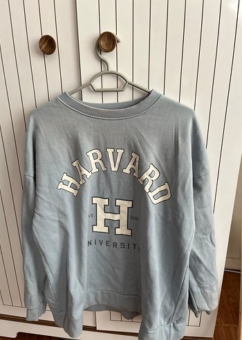 Gri Harvard Baskılı Kadın Sweatshirt