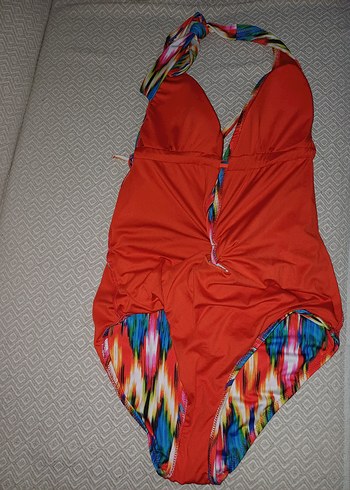 Renkli Bağlamalı Drapeli Kadın Mayo - Görsel 3