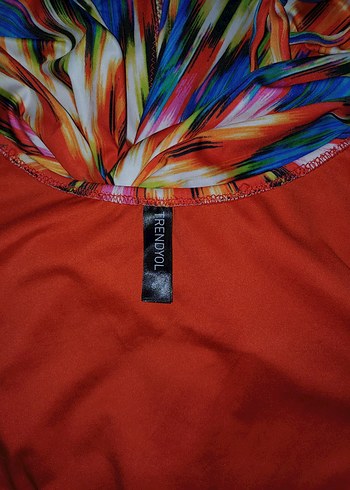 Renkli Bağlamalı Drapeli Kadın Mayo - Görsel 5