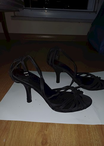 37 Beden Kadın Siyah Goth Stiletto Topuklu Ayakkabı