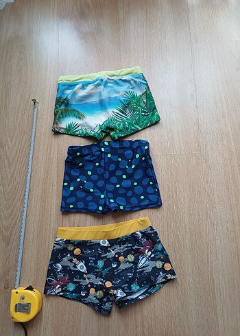 3lu Erkek Çocuk Renkli Desenli Kısa mayo - Görsel 2