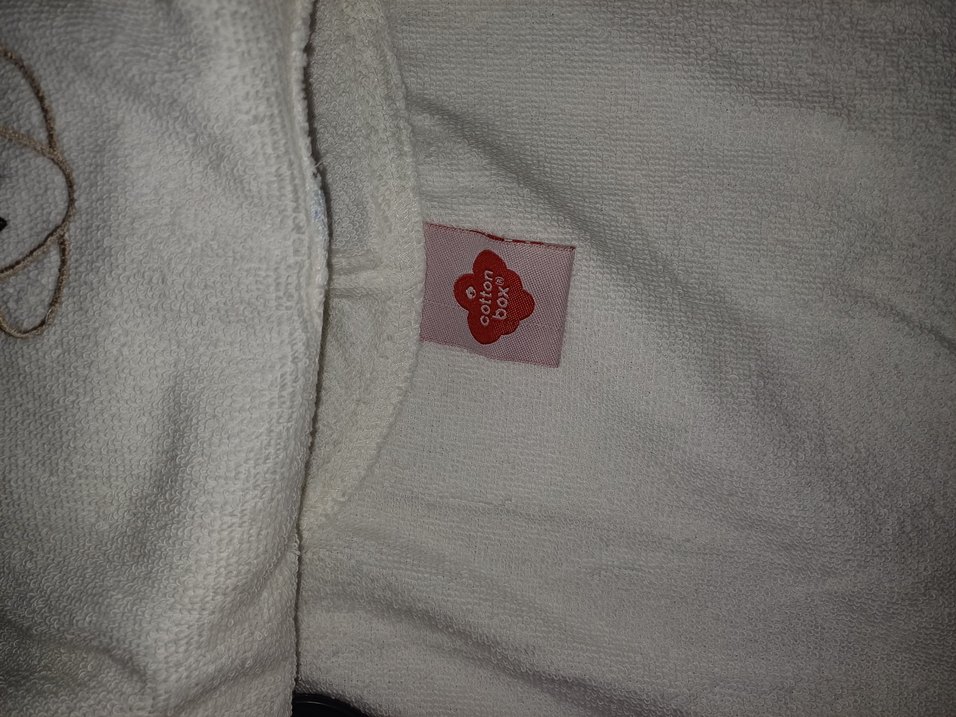 Kapüşonlu Erkek Çocuk Bornoz Beyaz - Görsel 3