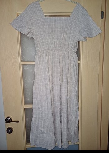 Bej Kadın Hamile Elbise - Görsel 3