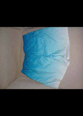 Erkek Mavi Tie-Dye Mini Şort - Görsel 2