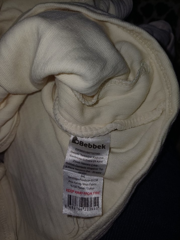 Bebek  Beyaz Uzun Kollu Takım - Görsel 3