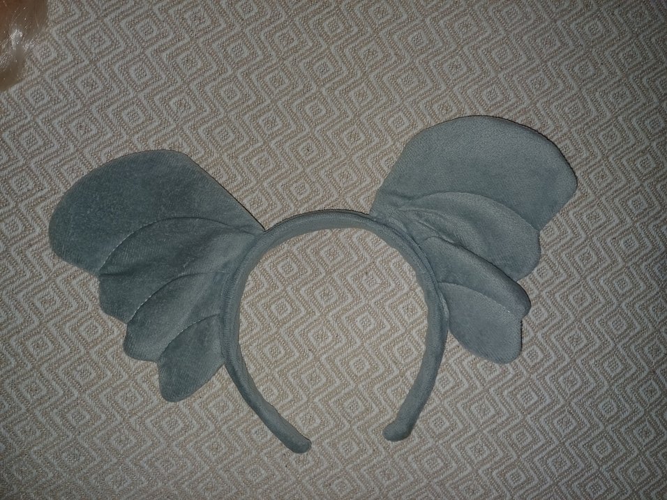 Gri ve Pastel Fil Kulaklı taç - Görsel 3