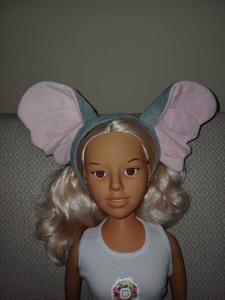 Gri ve Pastel Fil Kulaklı taç - Görsel 2