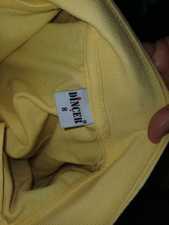 Çocuk Sarı Uzun Kollu Polo Tişört - Görsel 4