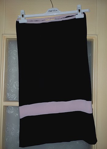 Siyah Desenli Drapeli Uzun wakkorama mini elbise - Görsel 2