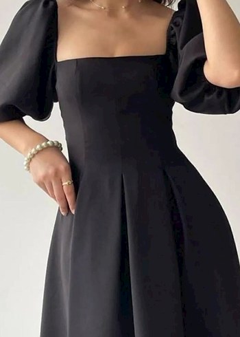 Diğer Siyah Uzun Kollu Classic Elegance Elbise