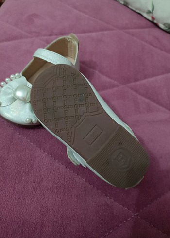 İnci Detaylı Beyaz Kız Çocuk Babet - Görsel 2