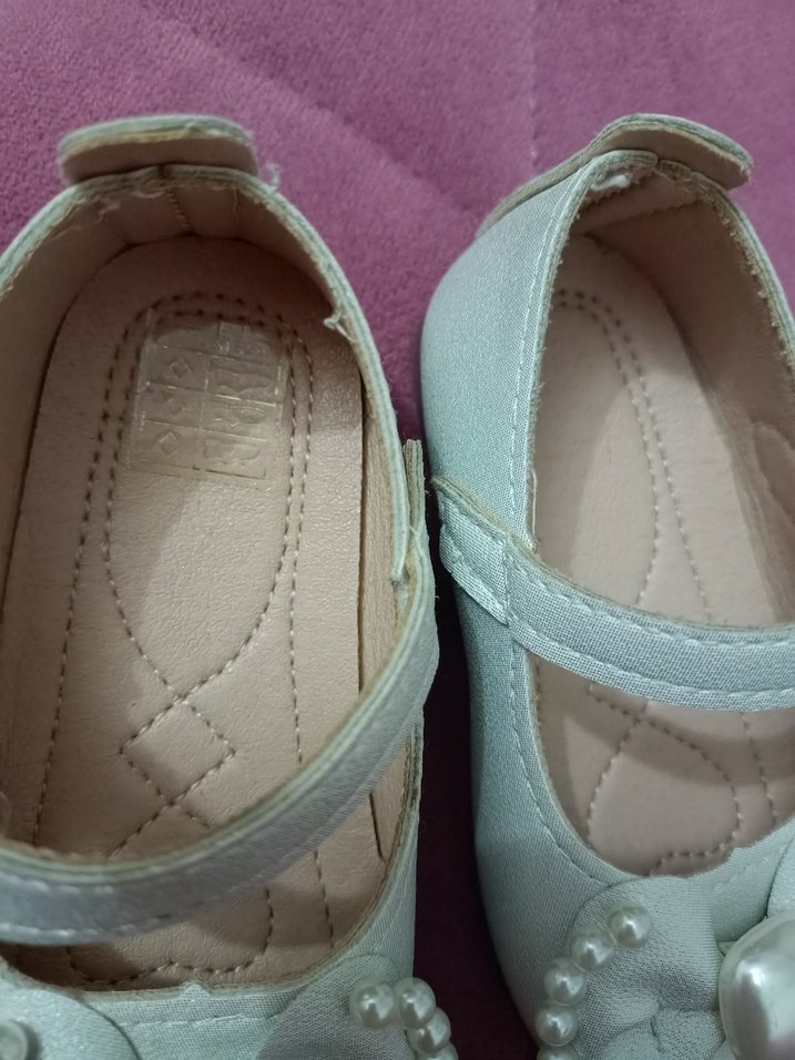 İnci Detaylı Beyaz Kız Çocuk Babet - Görsel 3