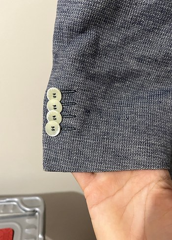 Kipling Gri Denim Düğmeli Erkek Ceket