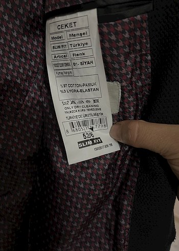 Erkek Siyah Düğmeli Normal Kesim Takım Elbise Ceket - Görsel 7