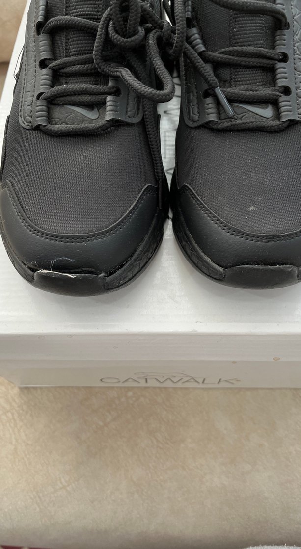 Siyah Dolgu Topuklu Bağcıklı Kadın Spor Ayakkabı - Görsel 2