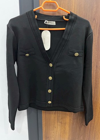 Düğmeli Siyah Kadın Ceket takım - Görsel 3