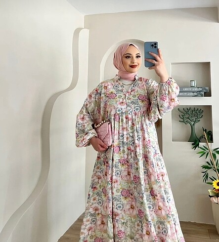Diğer Premium Mango Kumaş Pretty Desenli Elbise