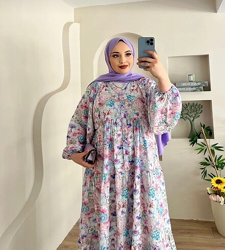 Diğer Premium Mango Kumaş Pretty Desenli Elbise