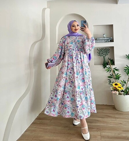 42 Beden çeşitli Renk Premium Mango Kumaş Pretty Desenli Elbise